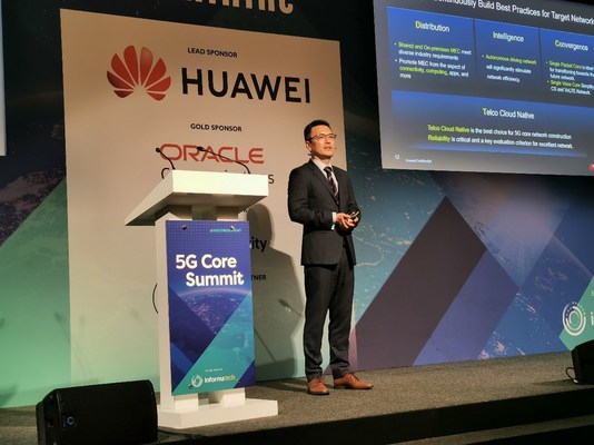 Richard Liu delivered a keynote speech at the 5G Core Summit 2021